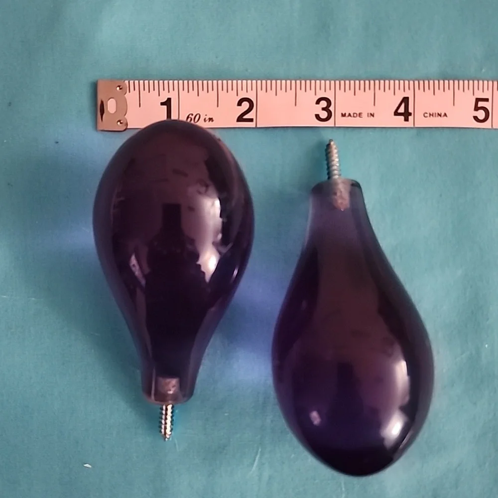 Purple Acrylic Bulbs Drawer Cabinet Pull with Screw